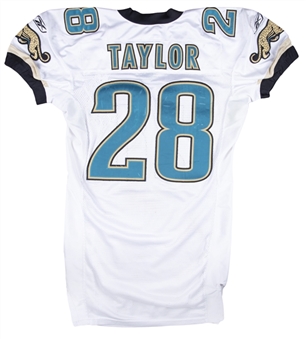 2002 Fred Taylor Game Used Jacksonville Jaguars White Jersey Photo Matched To 5 Games